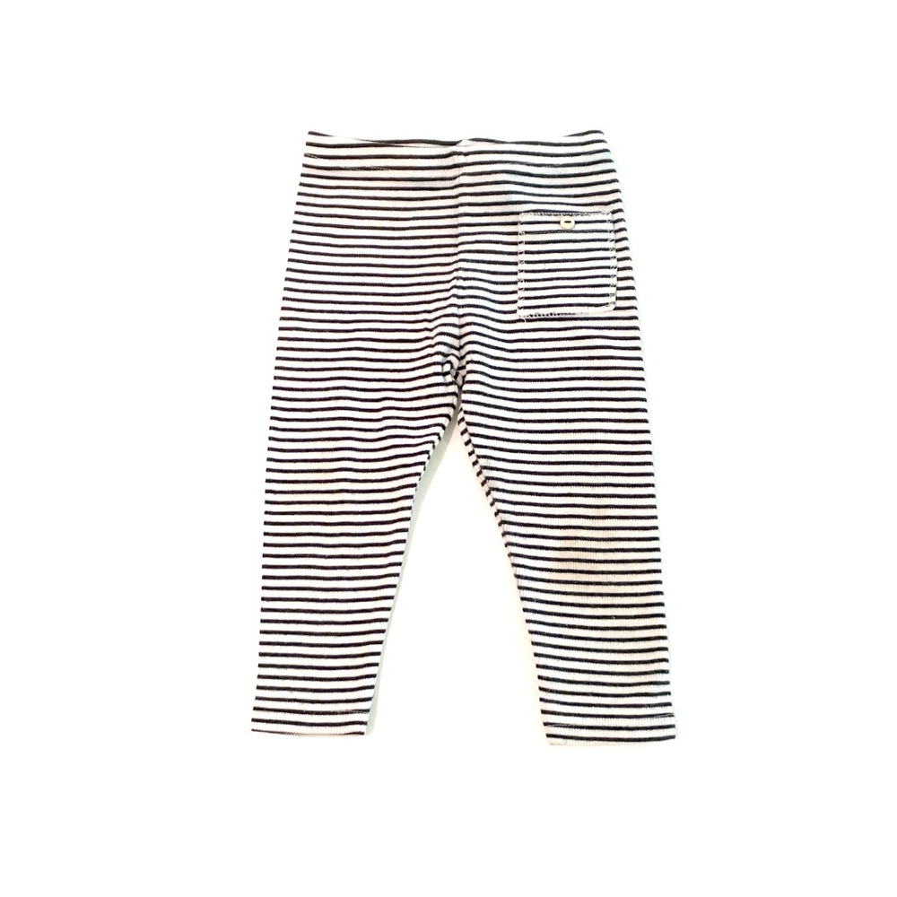 Zara Black and White Striped Kids Leggings